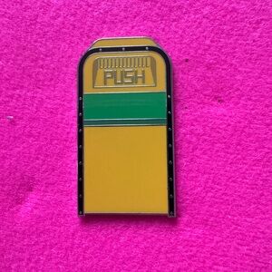 Yellow and Green Push Pin